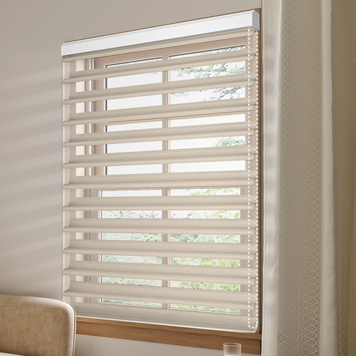 Manual Corded Blackout Shangri - La Sheer Shade - Tokblind official