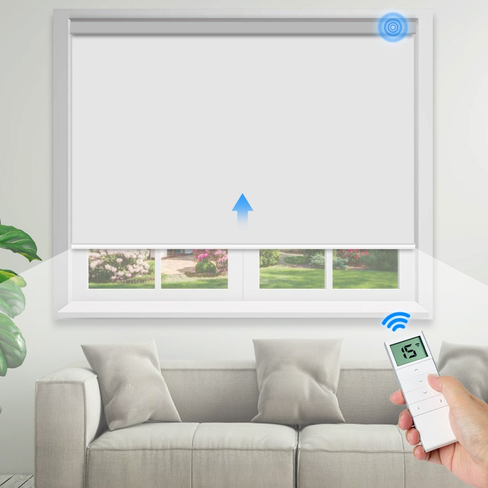 Motorized Blackout Roller Shade - Vinyl Fabric - Tokblind official