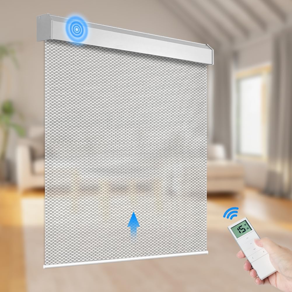 Motorized Light Filtering Fireproof Roller Shades - Tokblind official