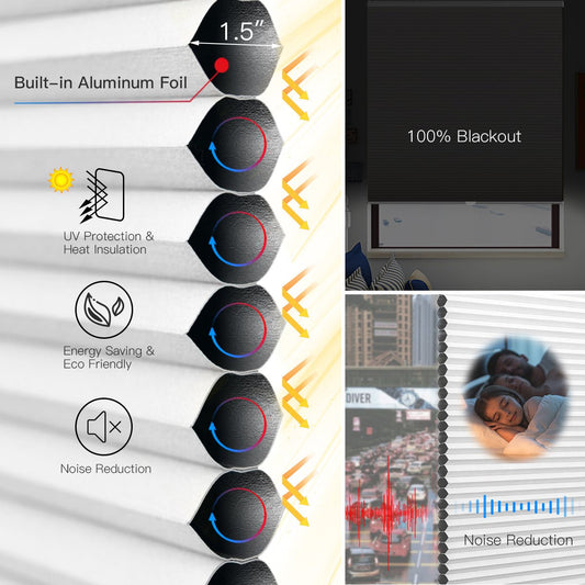 Top Down Bottom Up Manual Cellular Shade - 100% Blackout - Tokblind official