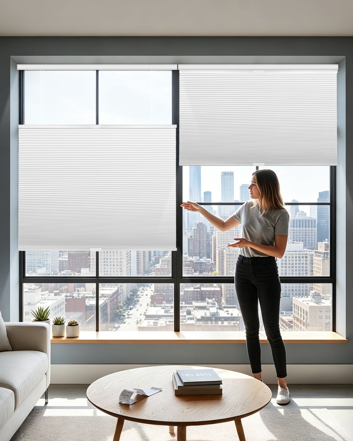 Top Down Bottom Up Manual Cellular Shade - Blackout