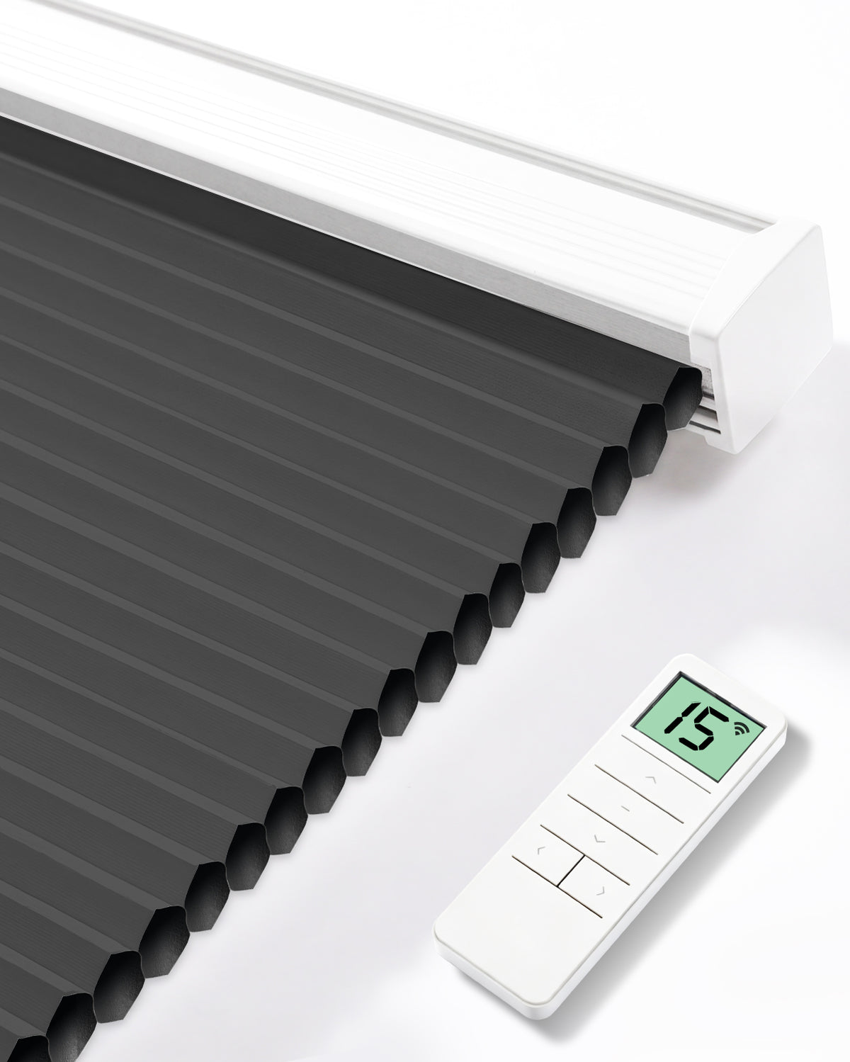 Motorized Blackout Cellular Shade - Room Darkening