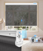 No-Drill Motorized Light Filtering Fireproof Roller Shades