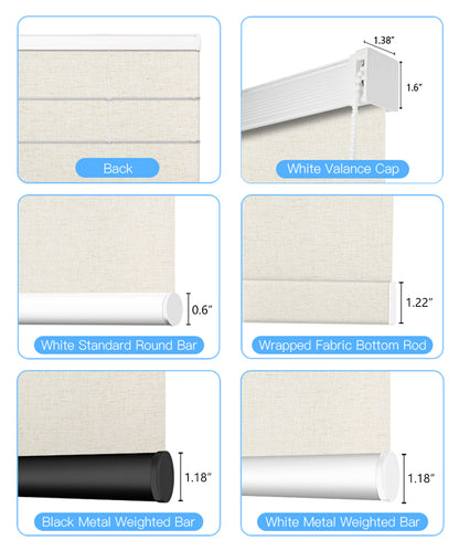 Manual Corded Blackout Roman Shades