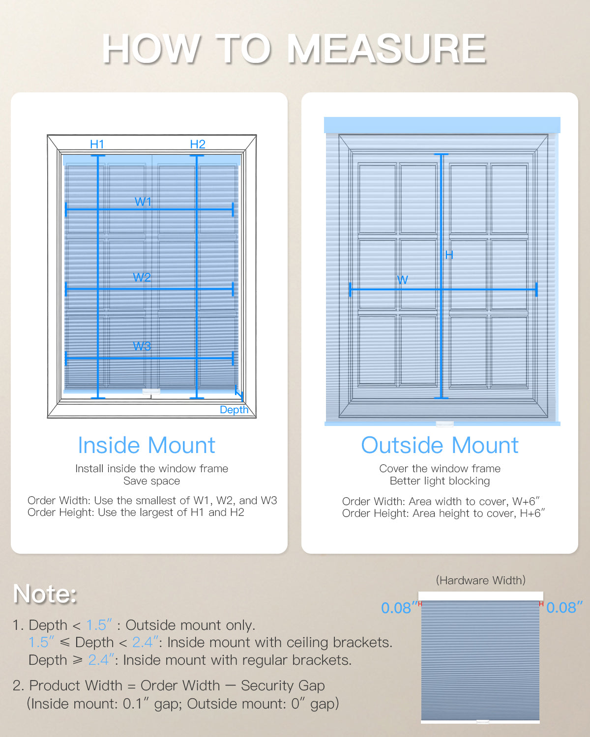 Manual Cordless Blackout Cellular Shade