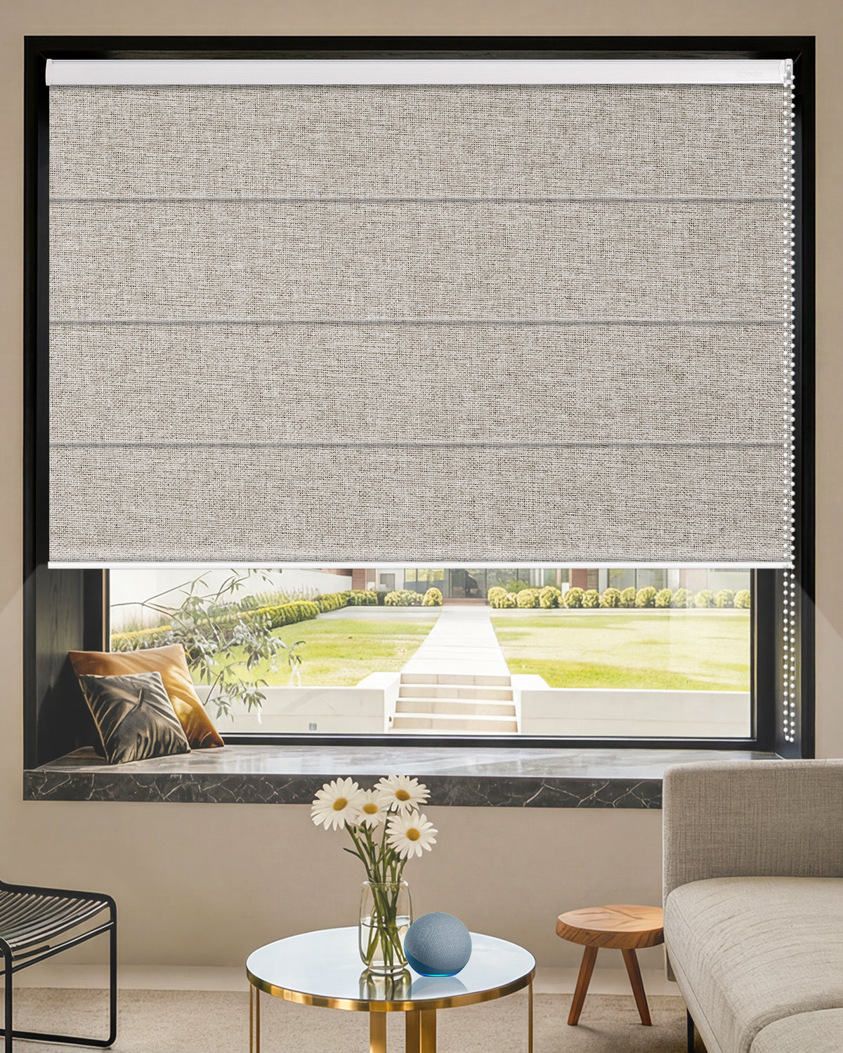 Manual Corded Blackout Roman Shades