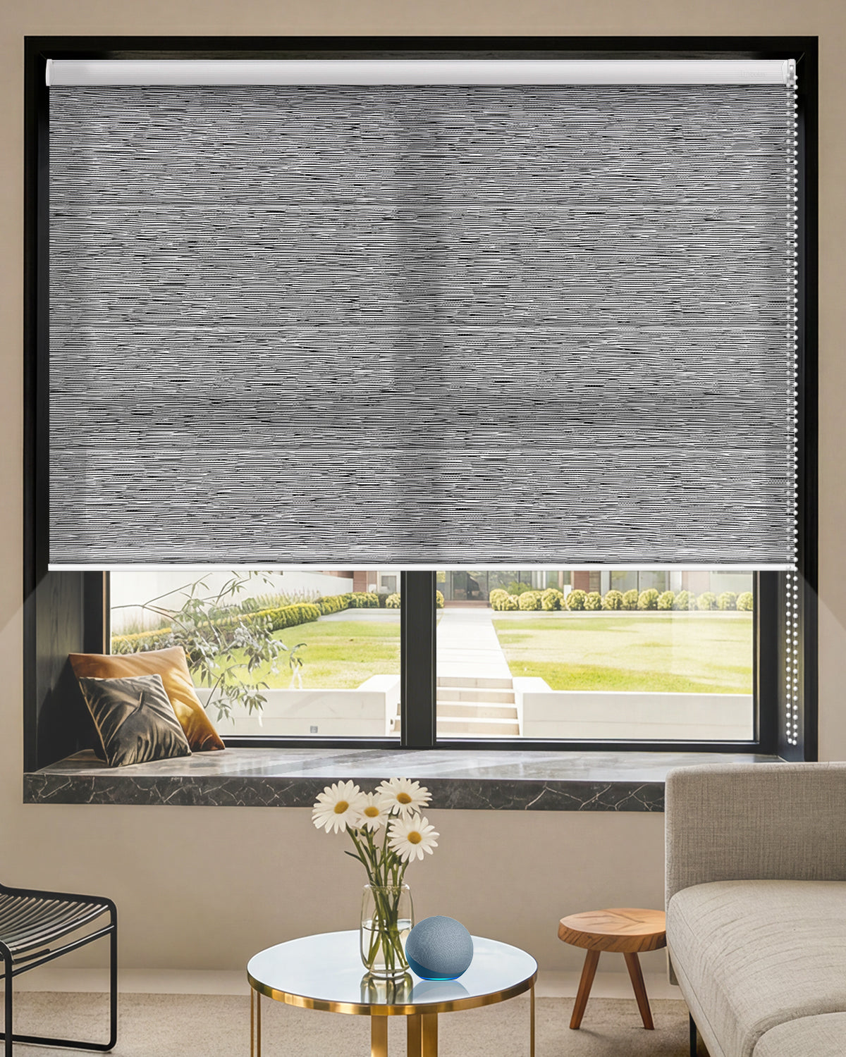 Manual Corded Roman Shades – Light Filtering