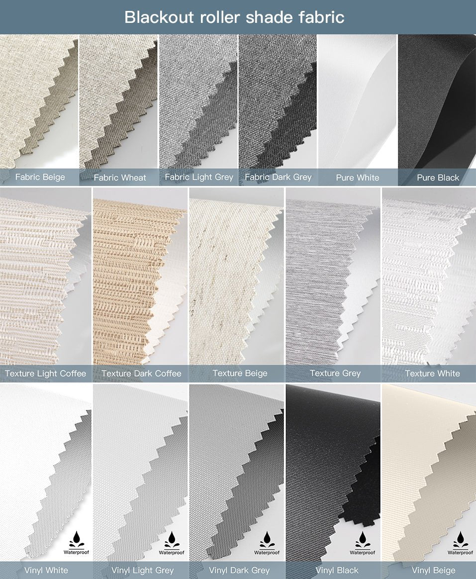 Fabric Samples for 100% Blackout and Light Filtering Roller Shade (2 PCS) - Tokblind official