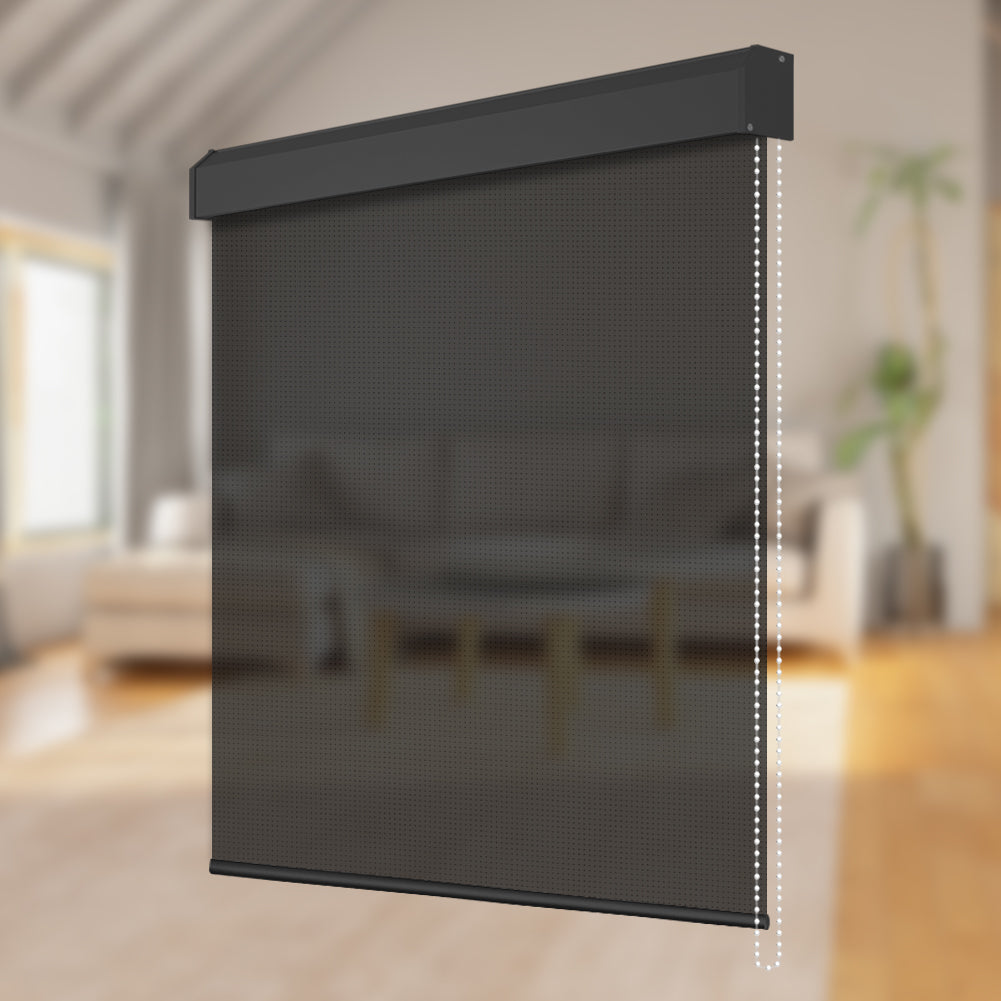 Manual Light Filtering Fireproof Roller Shade - Corded