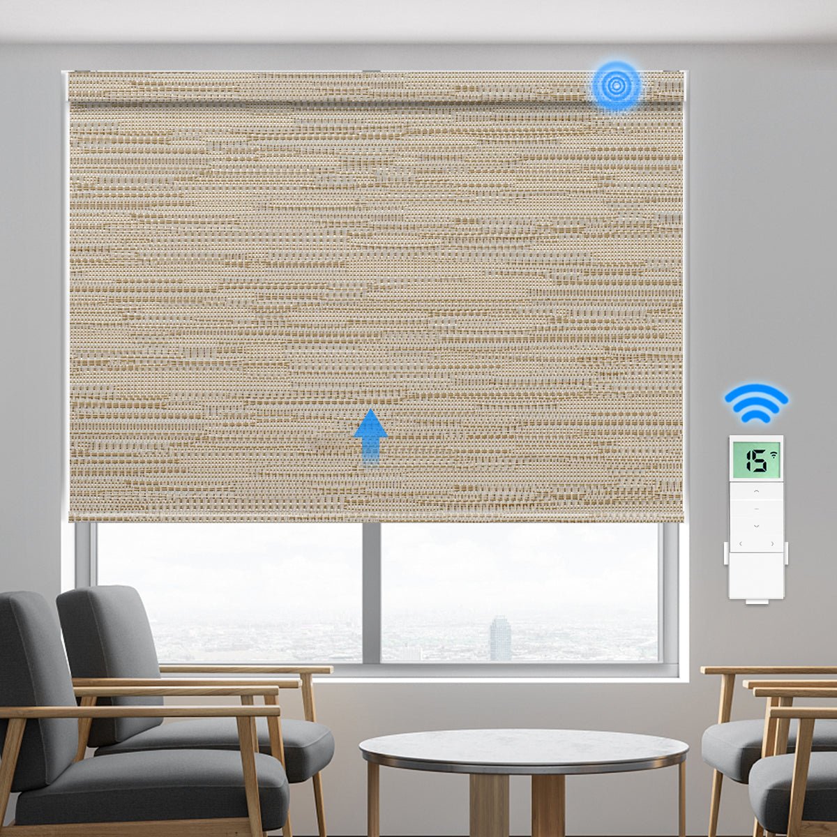 Motorized Blackout Roller Shade (Fabric Wrapped) - Tokblind official