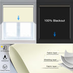 Motorized Blackout Roller Shade - Vinyl Fabric - Tokblind official