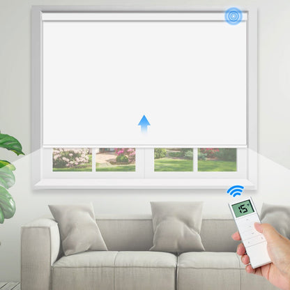 Motorized Blackout Roller Shade - Vinyl Fabric - Tokblind official