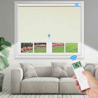 Motorized Blackout Roller Shade - Vinyl Fabric - Tokblind official