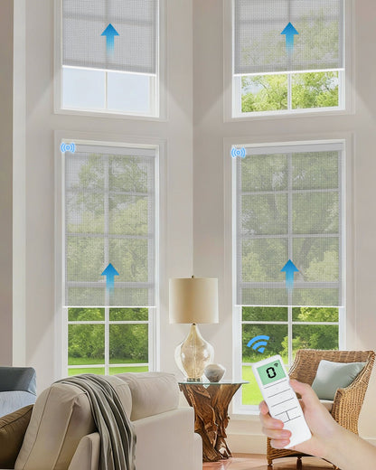 Motorized Light Filtering Fireproof Roller Shades - Tokblind official