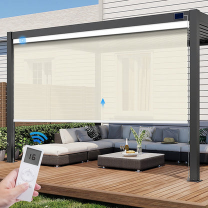 Motorized Outdoor Roller Shade - Tokblind official