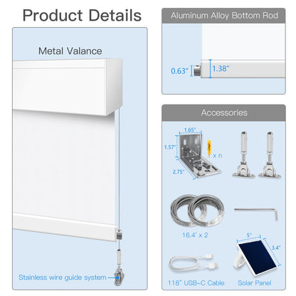 Motorized Outdoor Roller Shade - Tokblind official