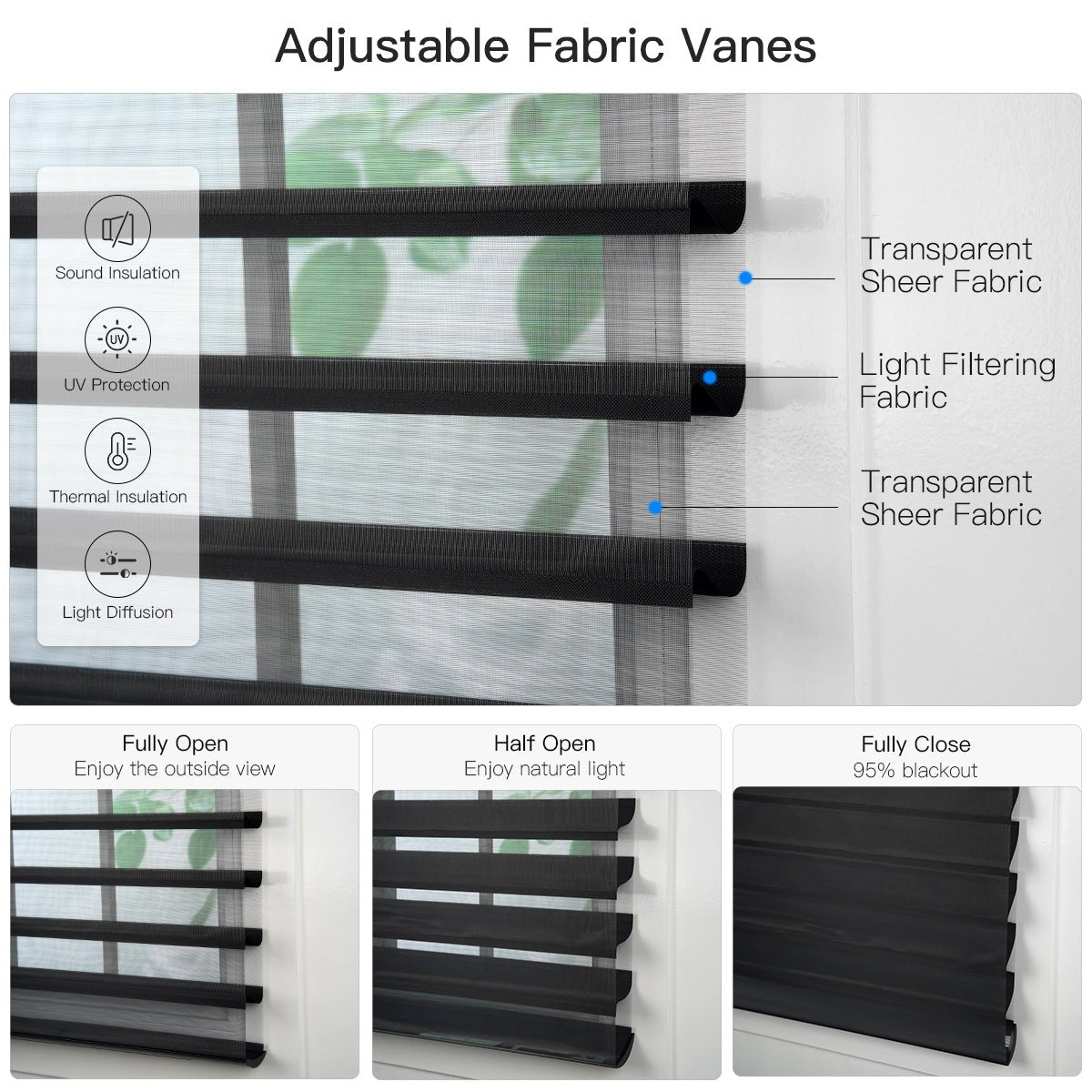 Motorized Shangri - La Sheer Shade - Light Filtering Black - Tokblind official