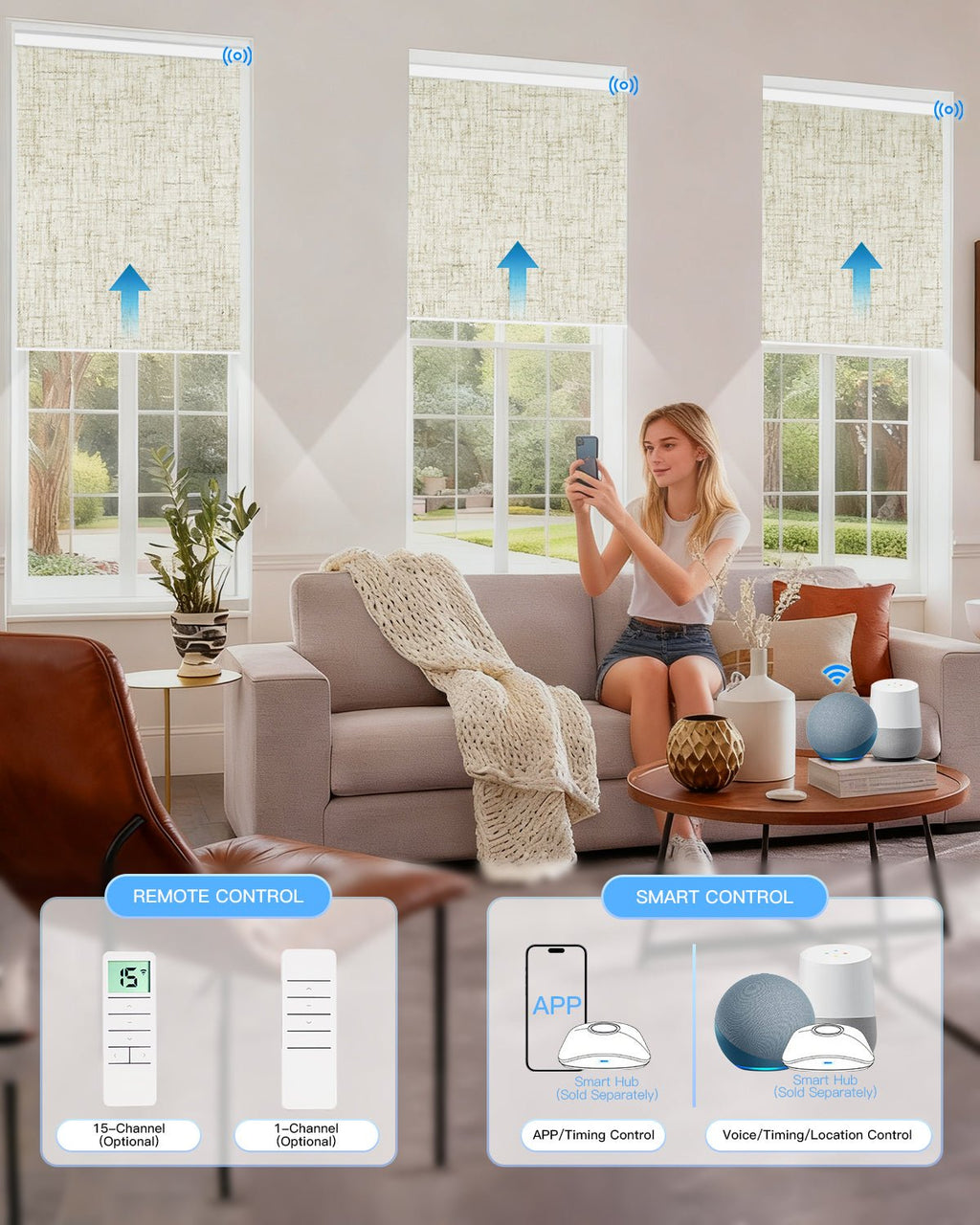 Smart Motorized Blackout Roller Shade